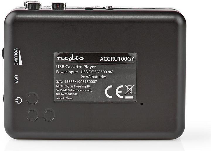 Productafbeelding Nedis Draagbare USB Cassette naar MP3 Converter - Cassettes omzetten naar MP3 formaat - Met USB Kabel