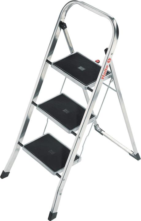 Hailo K70 StandardLine, Aluminium-Trittleiter, 3 Stufen (Stehleiter, 106 cm)