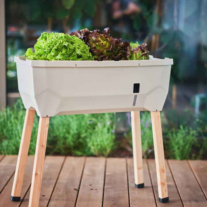 Actual product image Gusta Garden Raised Bed SAMMY SALAD Starter Set, Light Gray