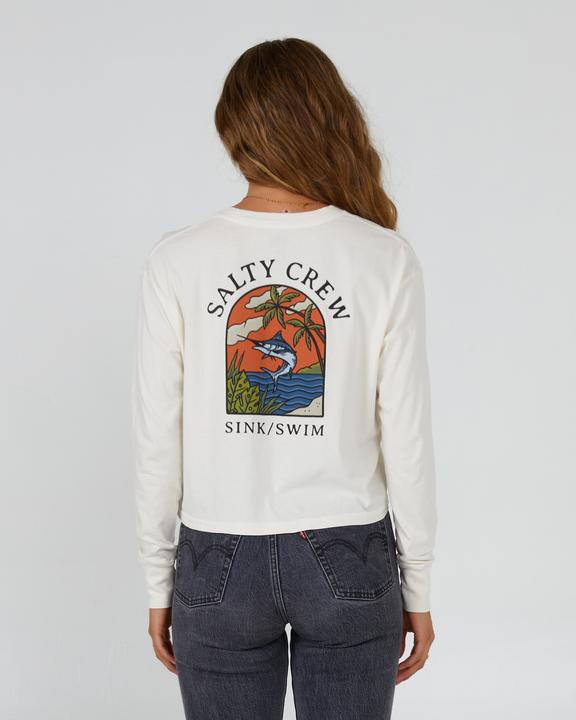 Actual product image Salty Crew Sail Away L/S Crop Tee (S)