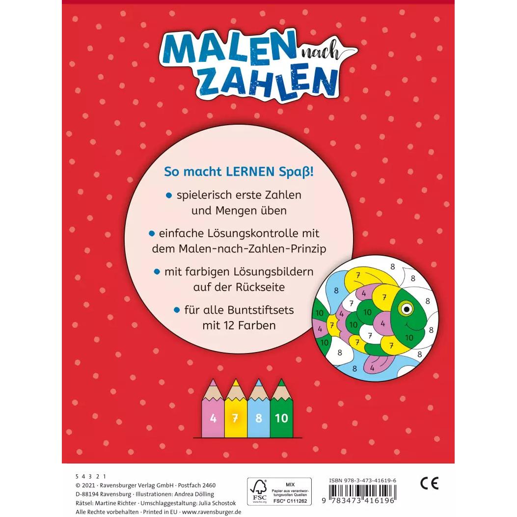 Thumbnail - Ravensburger Malen nach Zahlen, Vorschule: Erste Zahlen