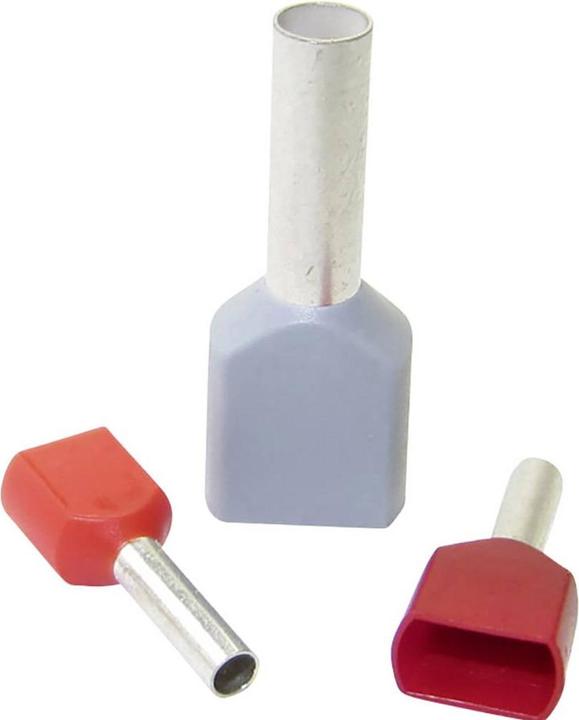 WKK 6977 Twin ferrule 0.75 mm² Partially insulated White 500 pcs.