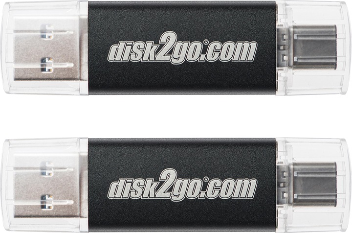 Produktbild Disk2go Switch 2-Pack (64 GB, USB 3.0, USB-A, USB-C)