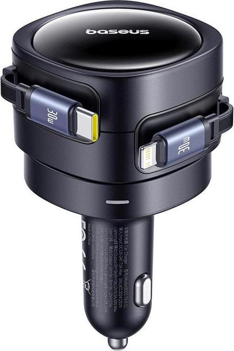 Productafbeelding Baseus Enjoyment Max Car Charger C+L Cables 60W Cosmic Black