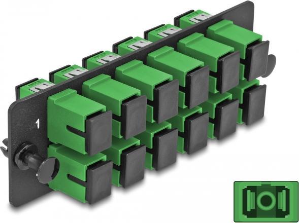 Produktbild Delock LWL Adapter Panel SC Simplex APC 12 port gr