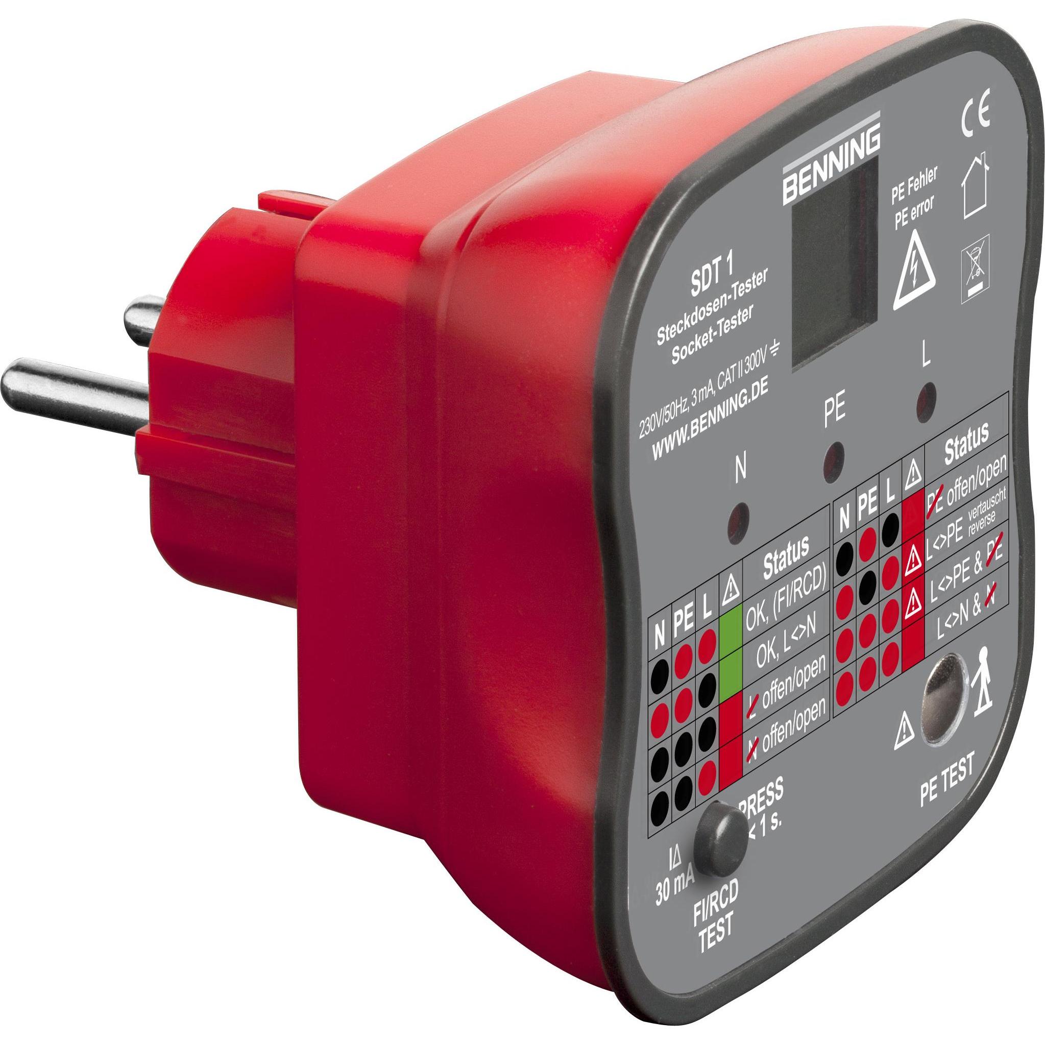 Benning Steckdosentester (CAT III 300V) (020053)