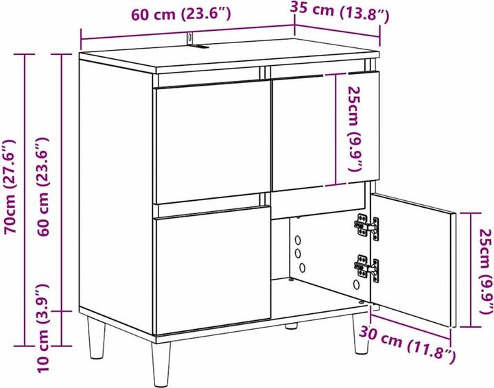 Image du produit vidaXL Sideboard (60 x 35 x 70 cm)