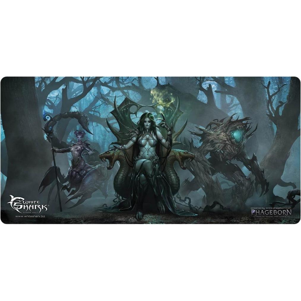 White Shark Mouse pad for games Vestige, 1375x675x3mm, Mausmatte, Weiss