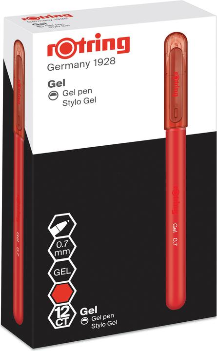 Produktbild Rotring Gelschreiber 0.7 12er Schachtel (Rot)