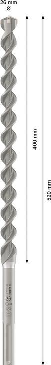 Immagine prodotto Bosch Professional Zubehör Punta per martello PRO SDS max-4, 26 x 400 x 520 mm (26 millimetri)