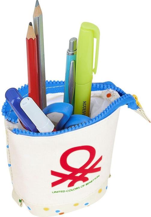 Image du produit Benetton Trousse à crayons debout Topitos Blanc (8 x 19 x 6 cm)