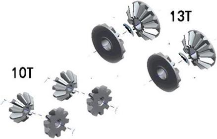 Produktbild DF-Models Kegelräder 10Z/13Z B+T