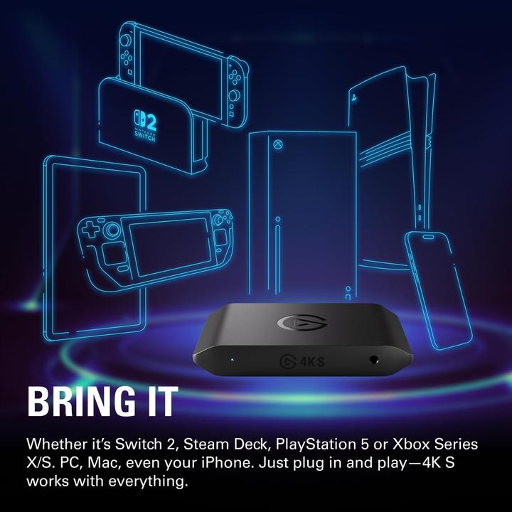 Image du produit Elgato Game Capture 4K S (PC, PS5, Xbox Series S, Xbox Series X, Switch 2, Mac)