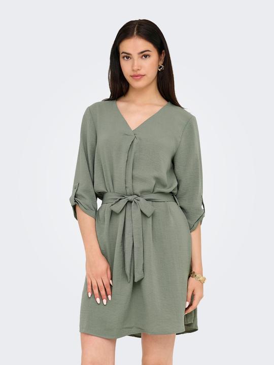 Produktbild JdY Normal geschnitten V-Ausschnitt Voluminöser Armschnitt Kurzes Kleid Kleid (M)