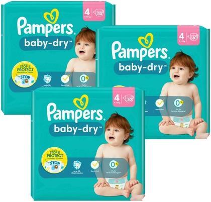 Productafbeelding Pampers Baby-Dry maat 4, 30 luiers (Gr. 4, Verplaatsbaar pakket, 30 Stuk)