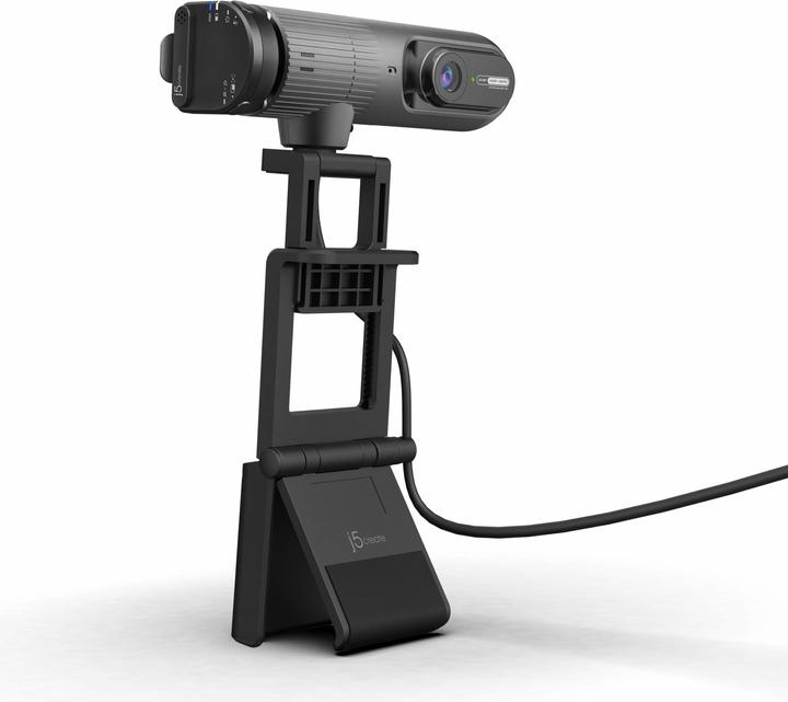 Actual product image j5Create JVU300 2K AI-Powered Webcam with Wireless Microphone and Auto-Focus, Black, 5 MP, 2560 x 14 (5 Mpx)