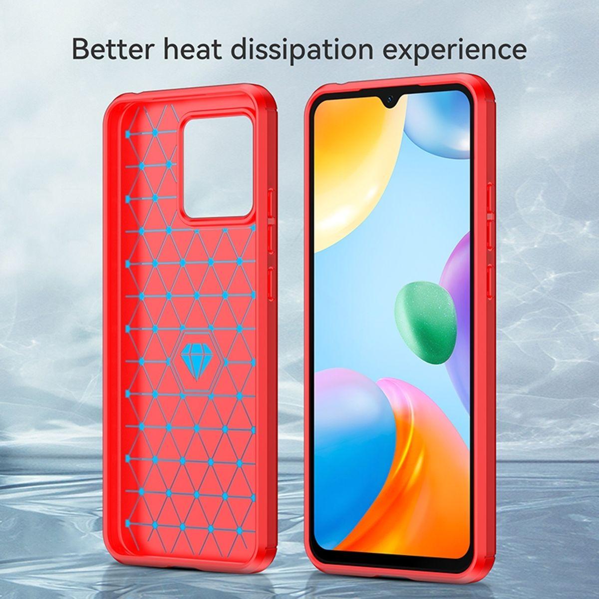 Thumbnail - König Design Hülle Handy Schutz für Xiaomi Sony Samsung Case Cover Bumper Carbon Optik Etuis (Xiaomi Redmi 10C), Smartph...
