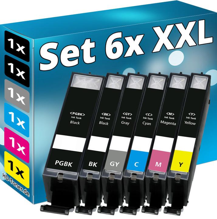 Image du produit Druckfuxx 6x XL TINTE PATRONEN Chip für CANON PIXMA MG6350 MG7150 MG7550 IP8750