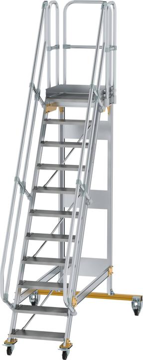 Produktbild Munk Plattformtreppe fahrbar 60° Stufenbreite 600 mm 11 Stufen (Plattformleiter, 60 cm)