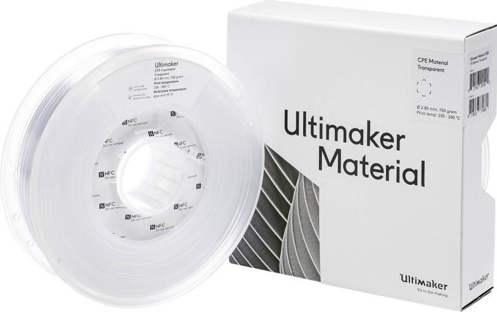 Actual product image Ultimaker Cpe (CPE, 2.85 mm, 750 g, Transparent)