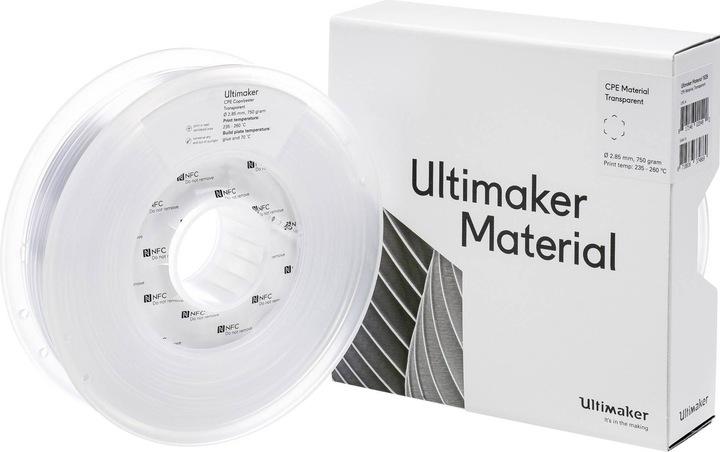 Produktbild Ultimaker Cpe (CPE, 2.85 mm, 750 g, Transparent)