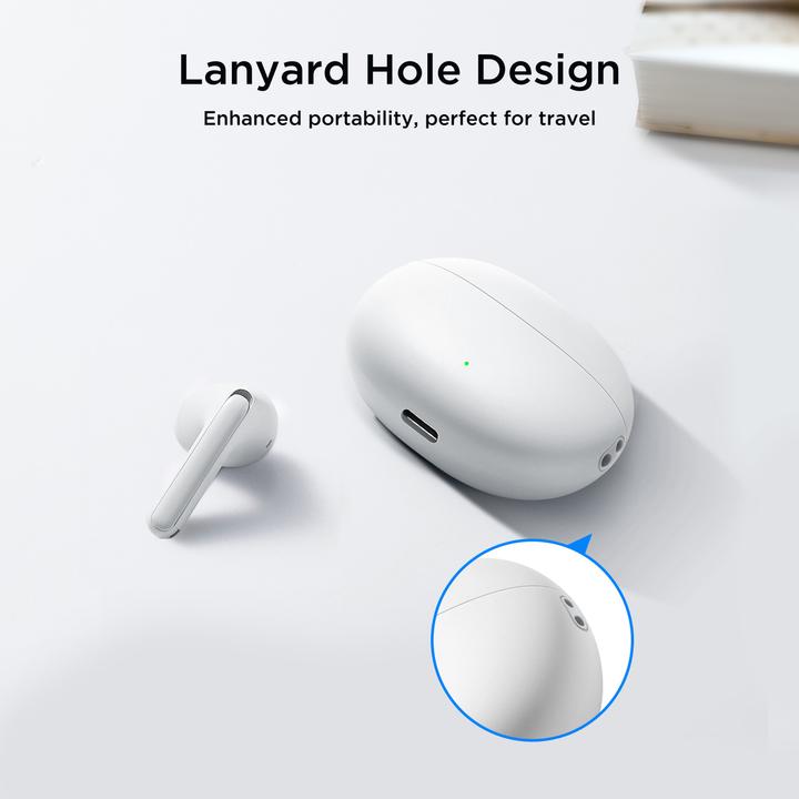 Produktbild Joyroom Funpods Series JR-FB2 Half in-ear Wireless Headphones - White (35 h, Kabelgebunden)