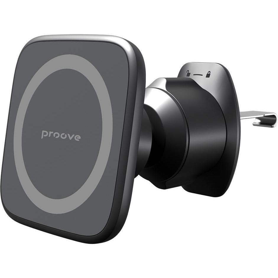 Proove - Supporto magnetico per auto Block per uscite d'aria, nero, Supporto per smartphone, Nero