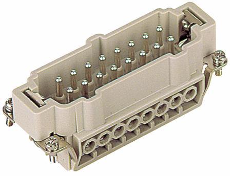 Actual product image Harting 09 20 016 2612 Pin indsats Han® A 16 + PE Skruer 1 stk