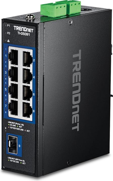 Trendnet 9-PORT INDUSTRIAL 2.5G DIN-RAIL (9 Ports)