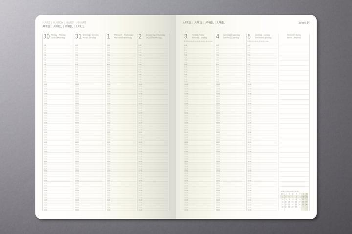 Image du produit Sigel Wochenkalender 2026 C2618 1W/2S schwarz 31.5x22.5cm (DIN A4 plus, 1 semaine / 2 pages)
