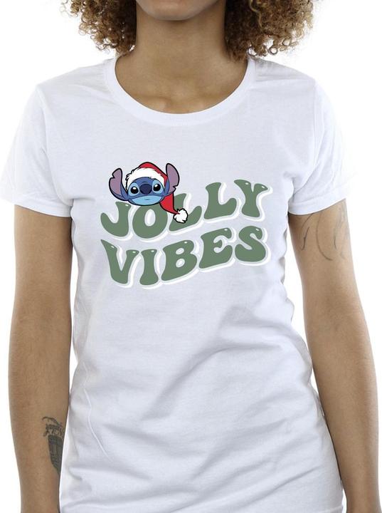 Actual product image Disney Womens/Ladies Lilo & Stitch Jolly Chilling Vibes Cotton T-Shirt (XXL)