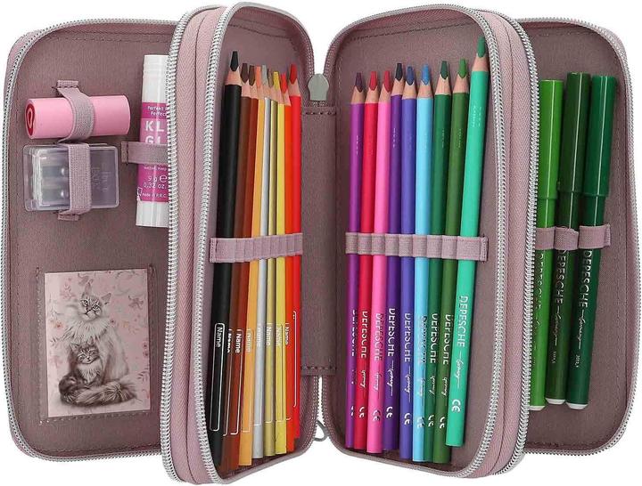 Actual product image Depesche TOPModel 3-Fach Federtasche BLOOMING KITTY