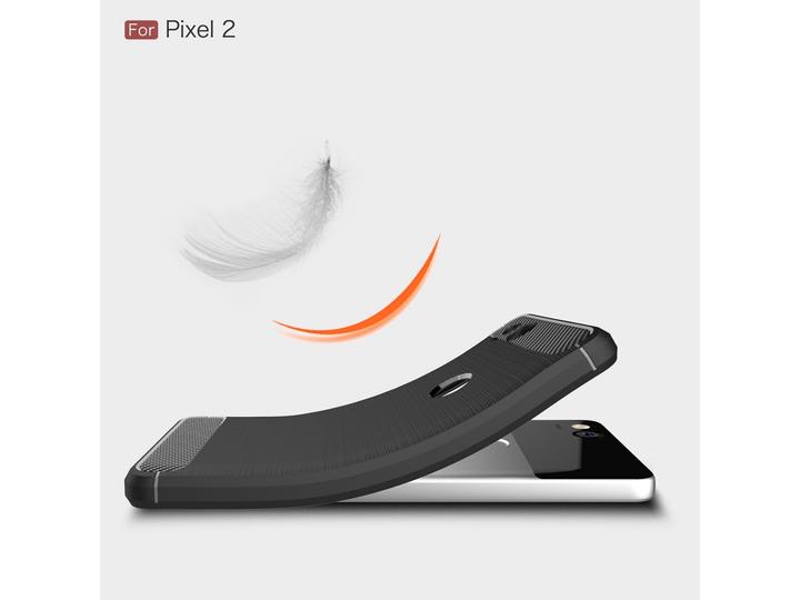 Produktbild Screenguard Google Pixel 2 Hülle Carbon Brushed Soft TPU (Google Pixel 2)