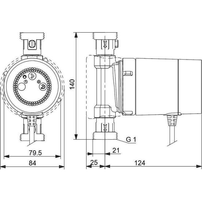 Thumbnail - Grundfos, Wasserpumpe, Zirkulationspumpe COMFORT 15-14 BXU PM Dach 140 mm 1" mit Zeitschaltuhr 99831285