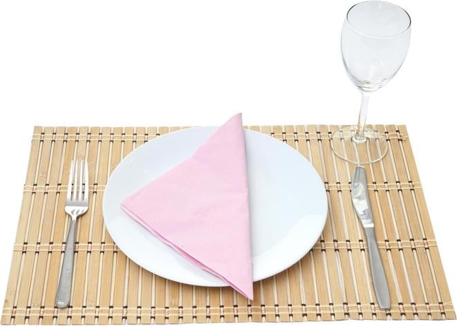 Produktbild Mendler 6-teiliges Tischset, Platzdeckchen, Bambus abwaschbar 45x30cm - hellbraun (6 x, 45 x 30 cm)