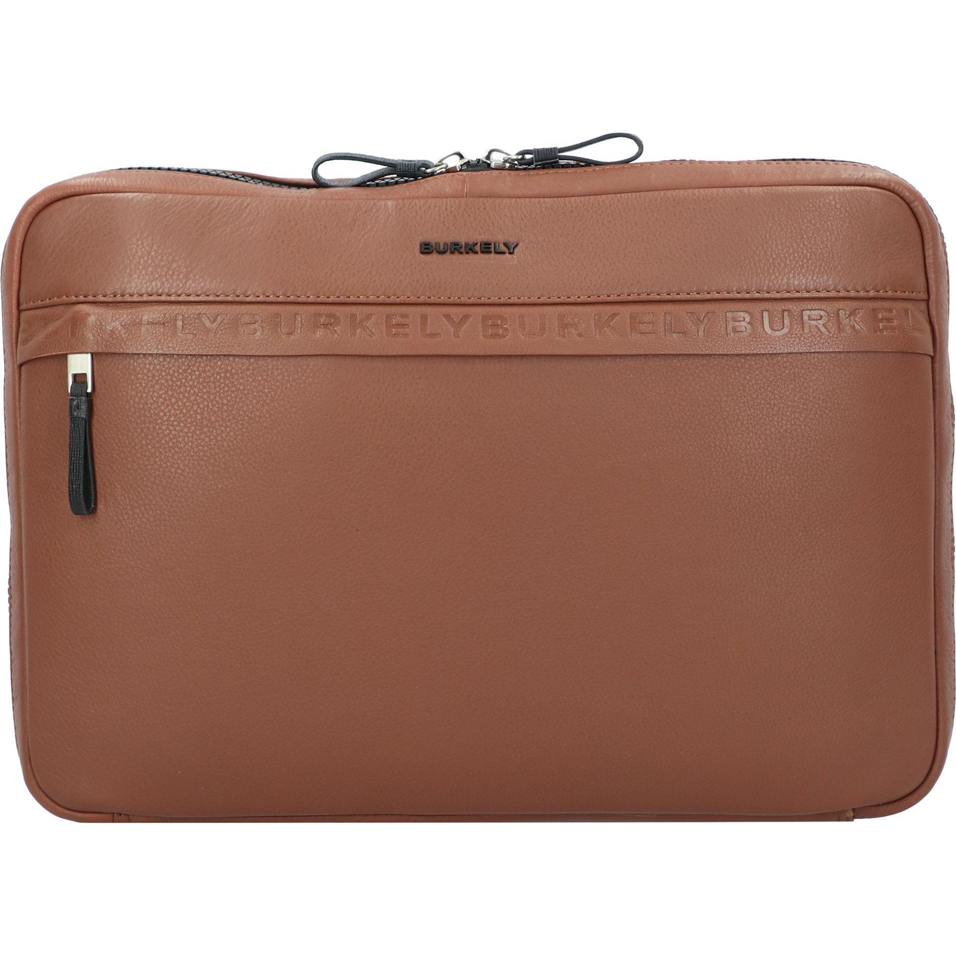 Burkely Bold Bobby Laptoptasche RFID Leder 39 cm Laptopfach (15.35"), Notebooktasche, Braun