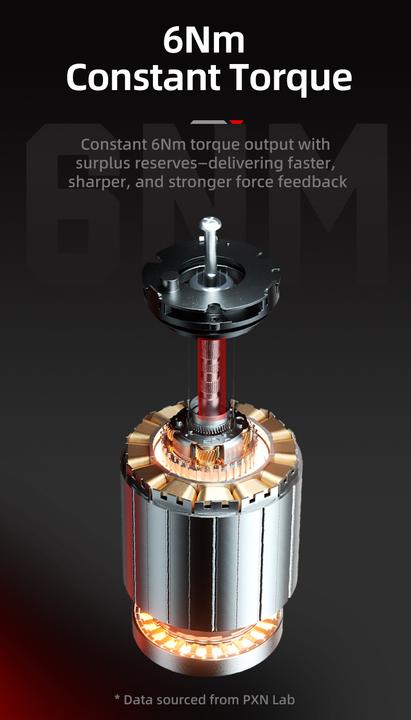 Actual product image PXN VD6 steering wheel base (PC Windows) (PC)