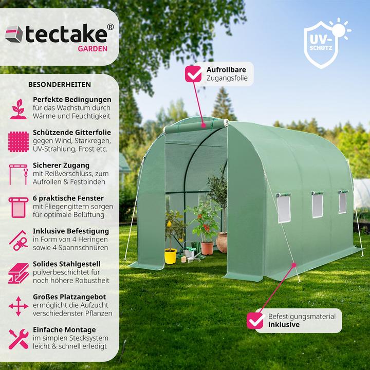 Produktbild tectake Gewächshaus Folientunnel