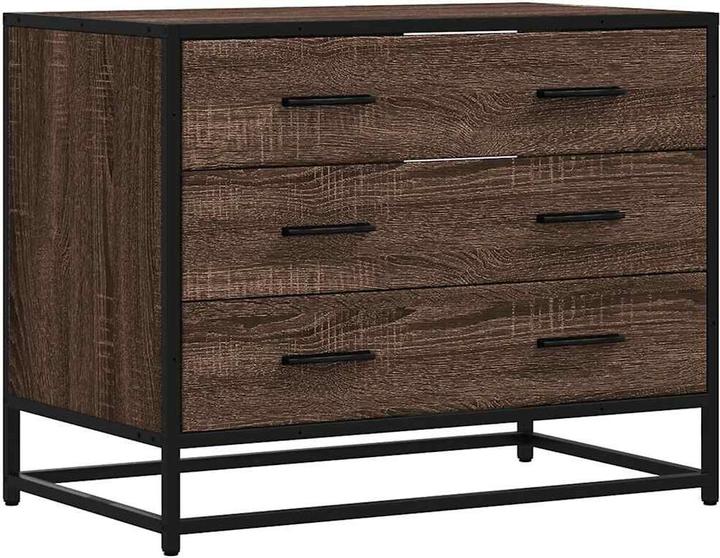Actual product image vidaXL Brown oak-look drawer unit 70x41x56 cm Wood-based material
