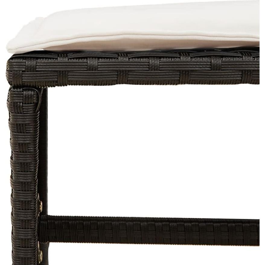 Thumbnail - VidaXL, Gartentisch + Balkontisch, Gartenmöbel Essgruppe Gartengarnitur Sitzgruppe 9-tlg. Braun Poly Rattan (110 cm)