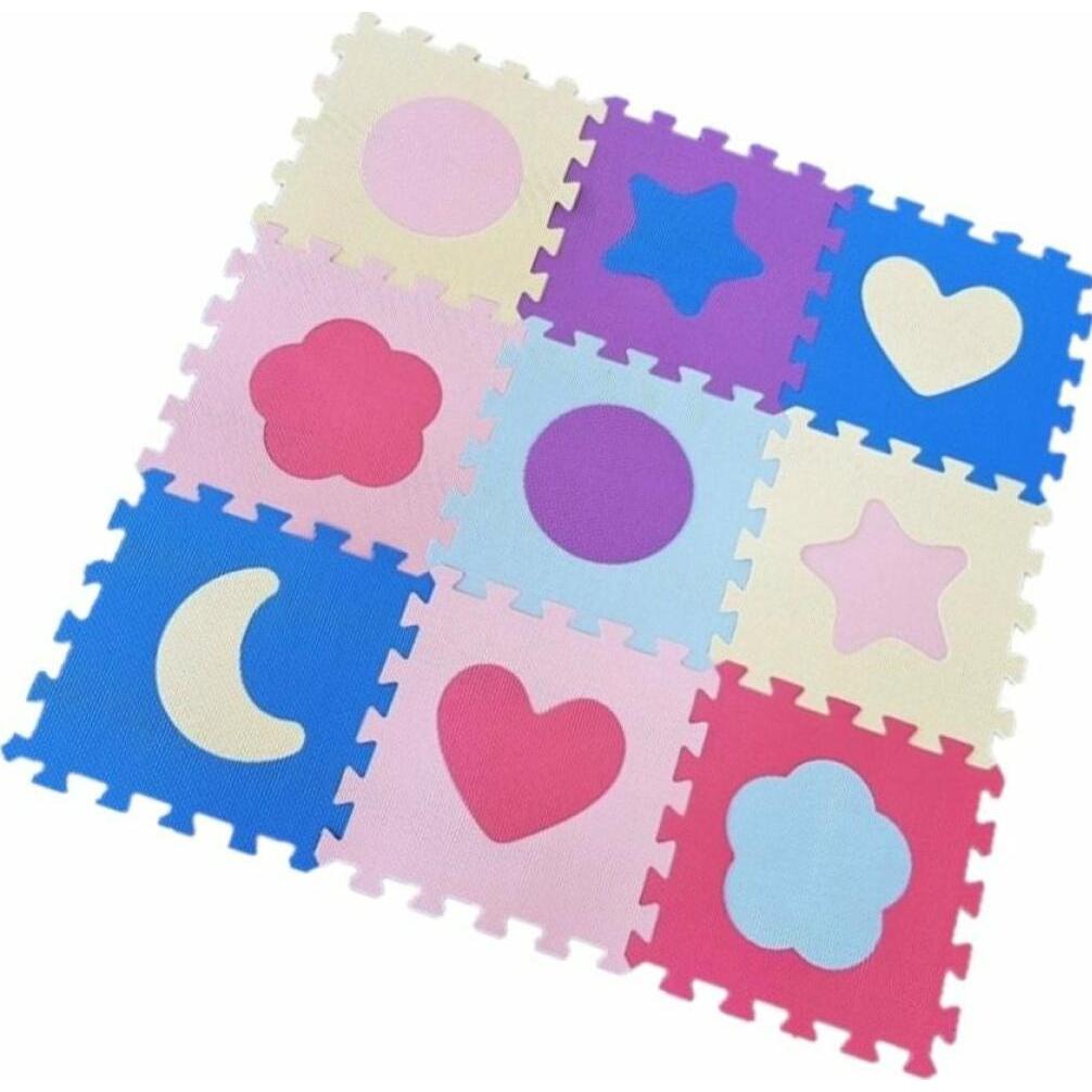 Alltoys Schaumstoffpuzzle Formen pastell (30x30)