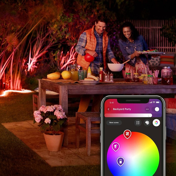 Image du produit Philips Hue Outdoor Lightstrip 5m fiche DE (Multicolore, 500 cm, Extérieur)