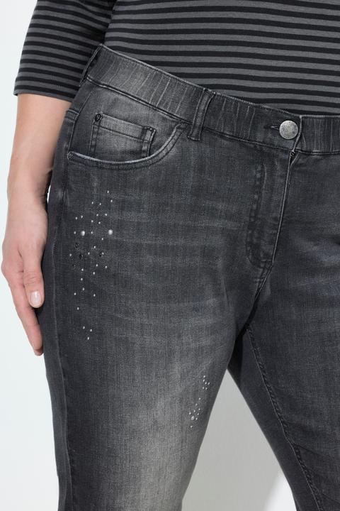 Actual product image Ulla Popken Rivet Detail Stretch Fit Boyfriend Jeans (46)