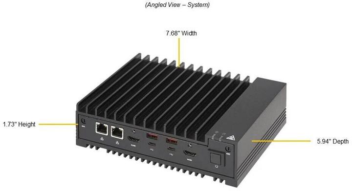 Actual product image Supermicro IoT SuperServer E100-13AD-C - Server - Rack mount