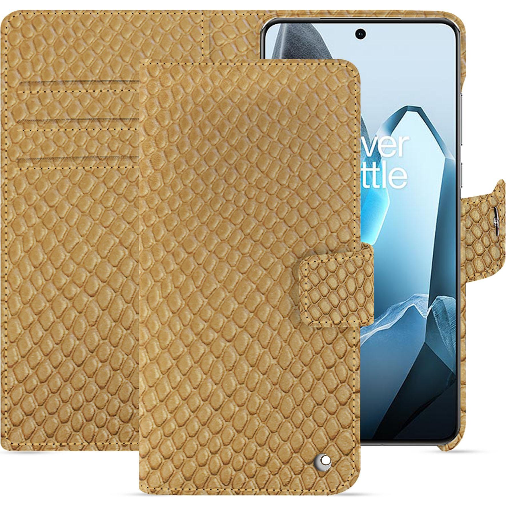 Noreve Lederschutzhülle Oneplus 13 (OnePlus 13), Smartphone Hülle, Beige