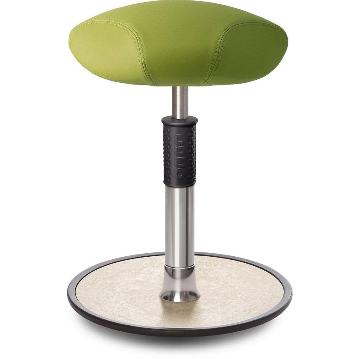 Ongo, Bürostuhl, Sitz- Stehhocker Free Regular Triangel skai Nature Base h.grün Chrom /creme