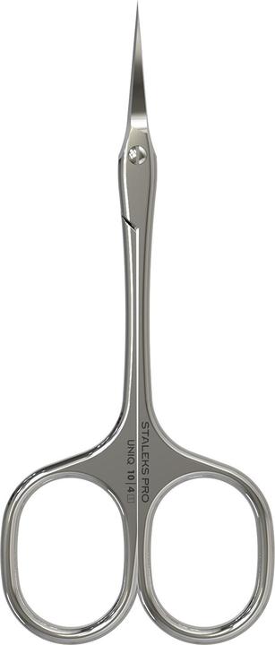 Actual product image Staleks UNIQ SQ-10/4 Ballerina Nail Cuticle Scissors with Extended Handles Classic Curved Blade
