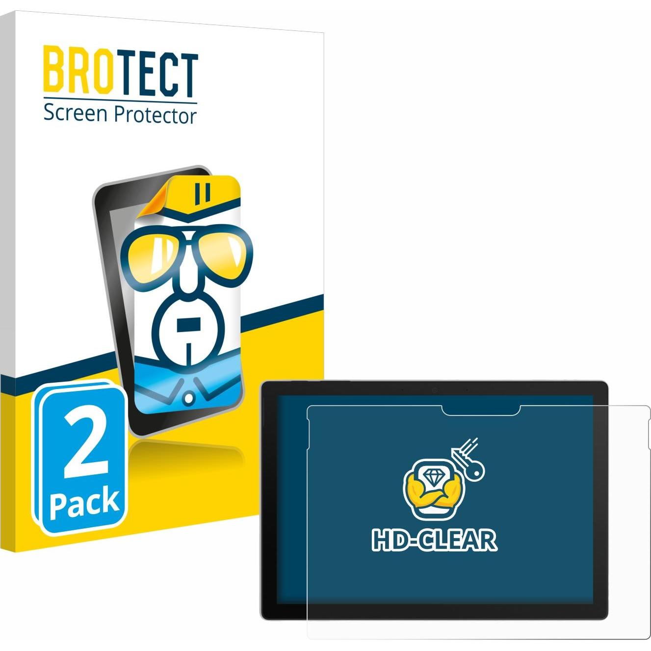BROTECT Pellicola Trasparente (2 pz., Microsoft Surface Pro 7), Pellicola tablet