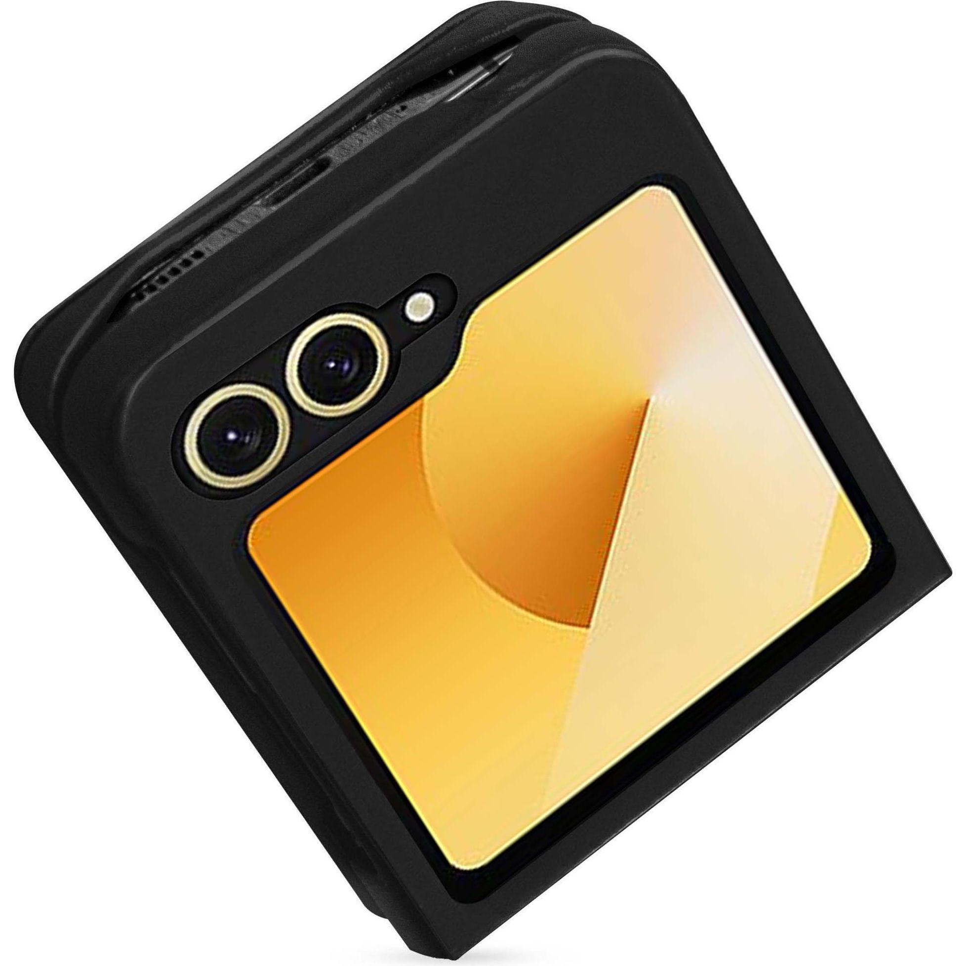 Thumbnail - Noreve Lederschutzhülle Samsung Galaxy Z Flip6 (Samsung Galaxy Z Flip6), Smartphone Hülle, Braun