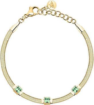 Actual product image Morellato Gold-Plated Bracelet With Green Crystals Hadek Gioia Savy31